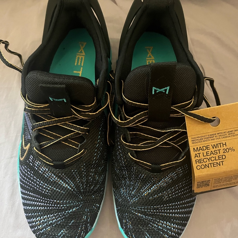 Nike Black and Teal metcon 6 trainers sneakers nwt
